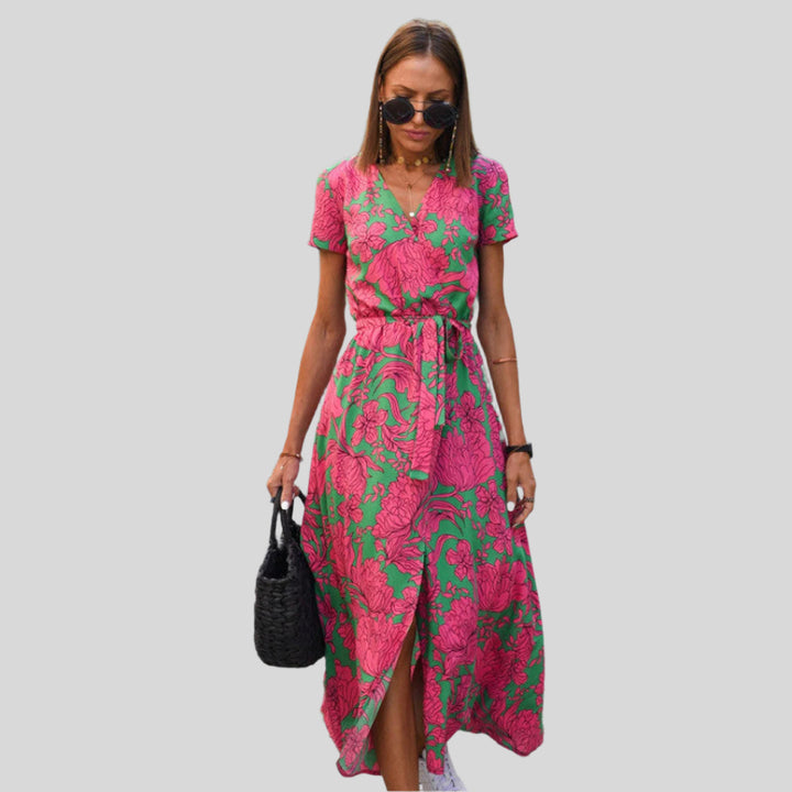 Wilma | Damen Bequemes Blumenkleid | Maxi