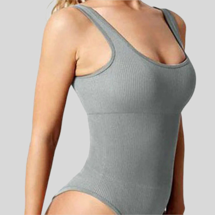 Meredith | Damen Gerippter Shapewear Body | Ärmellos