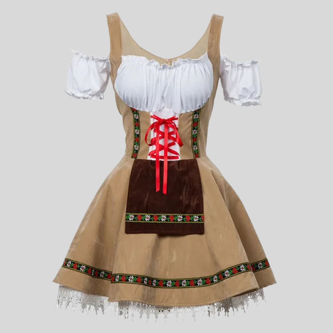 Elegantes Mini-Dirndl für das Oktoberfest | Kurzarmlig und stilvoll