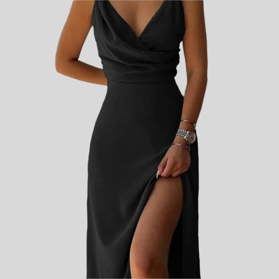 Elegantes Sommerkleid Mit Blumenmuster | Maxi