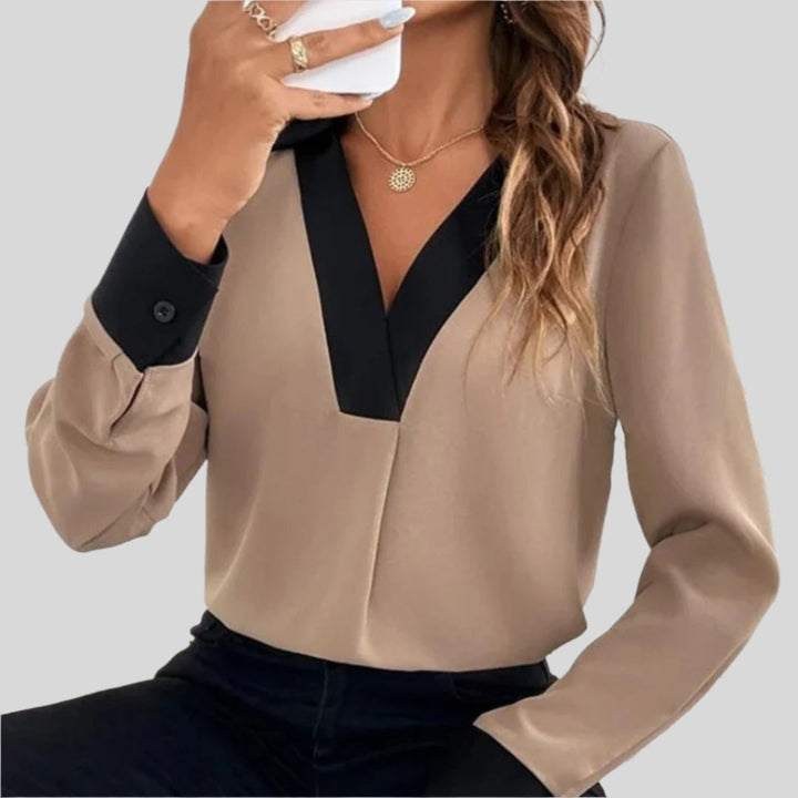 Elegante Bluse | V-Ausschnitt