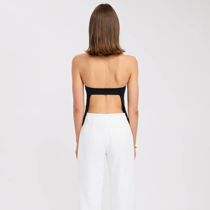 Elegantes Rückenfreies Top | Ärmellos