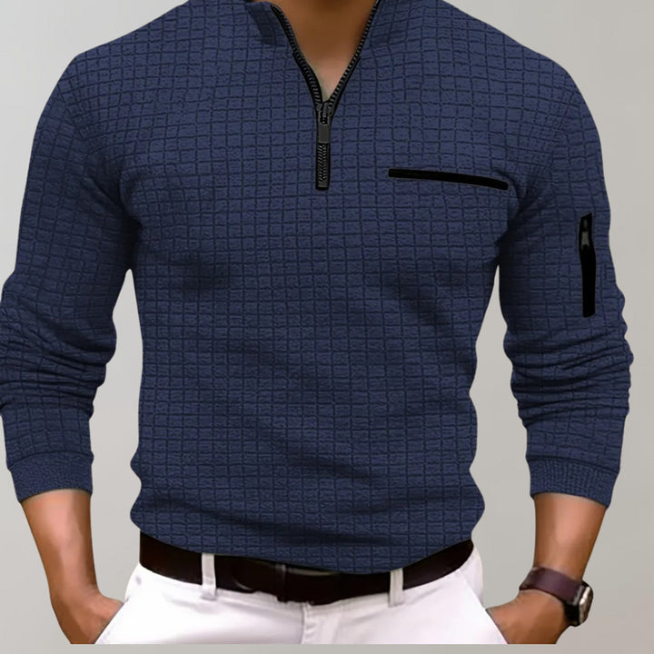 Erwin | Herren Modernes Langärmeliges Poloshirt | Sommer