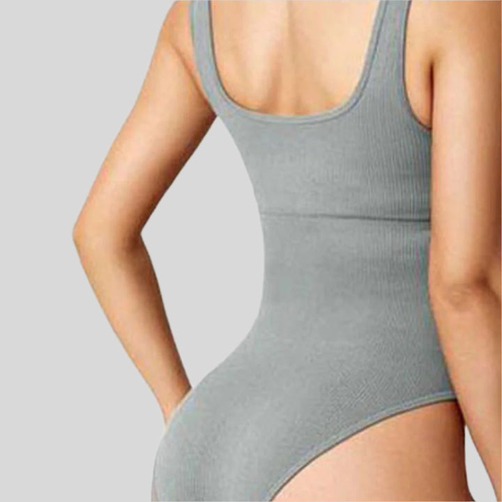 Meredith | Damen Gerippter Shapewear Body | Ärmellos