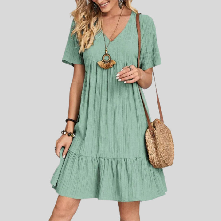 Kurzarm Sommerkleid | Midi