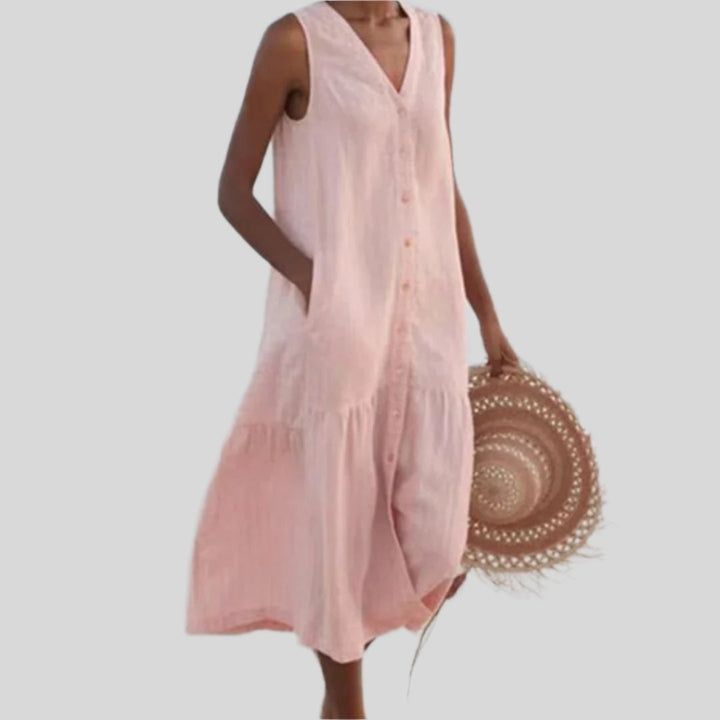 Elegantes Ärmelloses Kleid | Midi