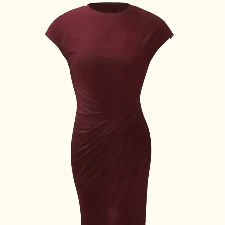 Elegantes Rundhalskleid | Midi