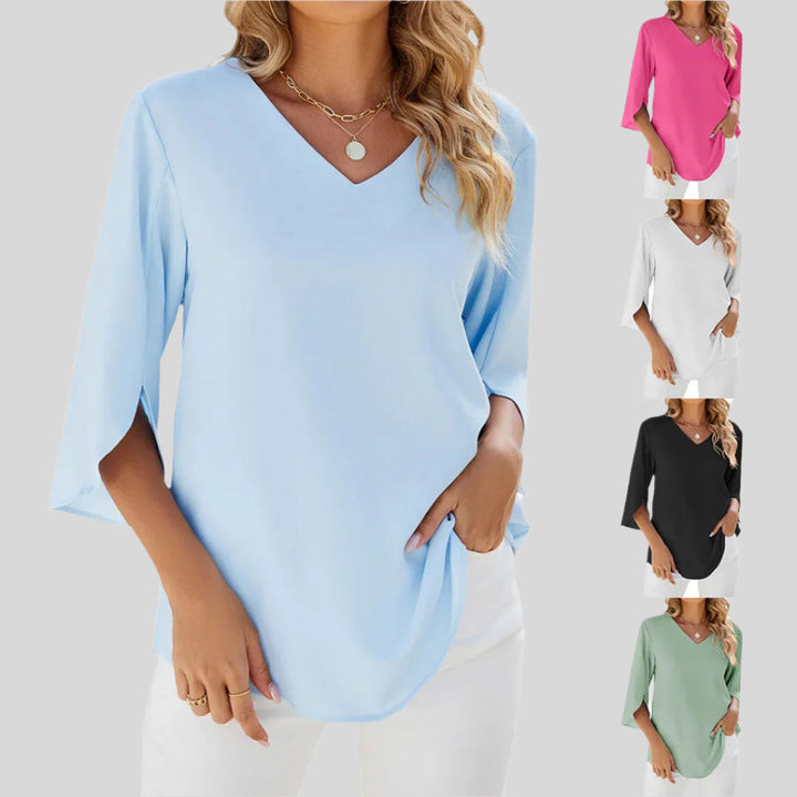 Elegante Bluse | V-Ausschnitt