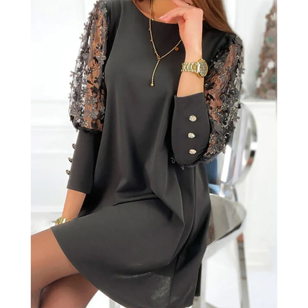 Langärmliges Sommerkleid | Mini