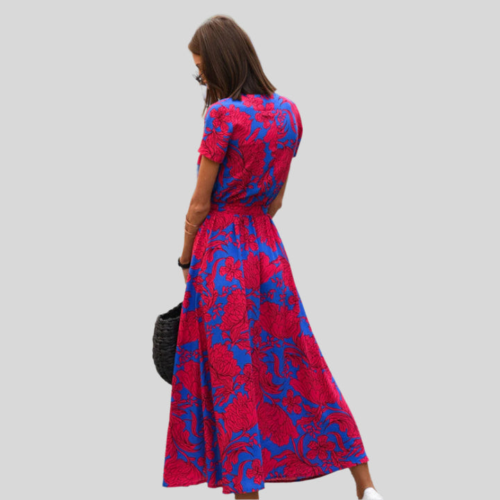 Wilma | Damen Bequemes Blumenkleid | Maxi
