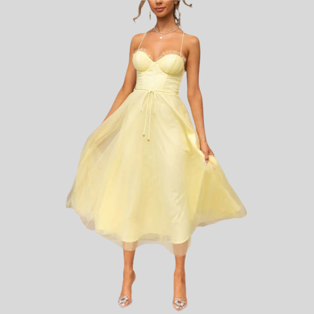 Loira | Damen Elegant Sommerkleid | Dehnbar