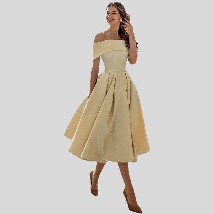 Melanie | Damen Mode Trägerlos Partykleid | Lässig
