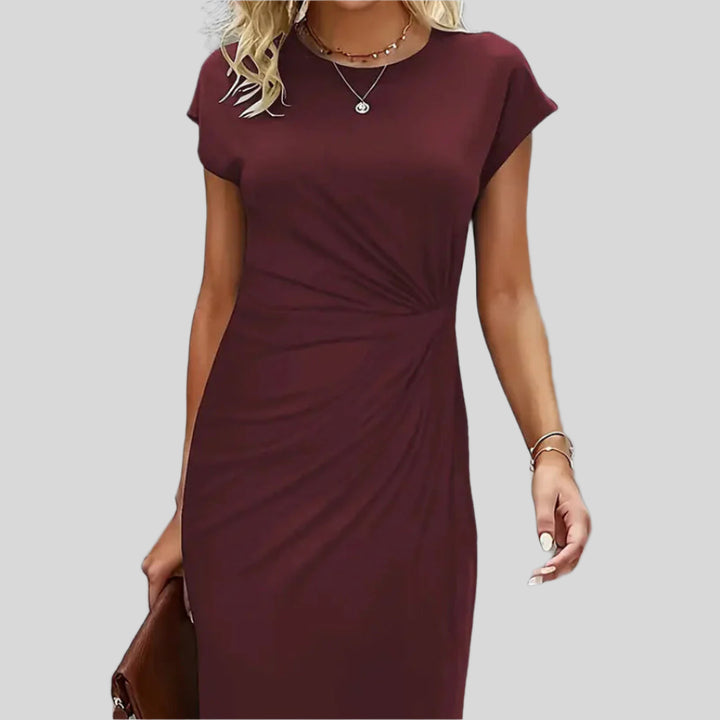 Elegantes Rundhalskleid | Midi