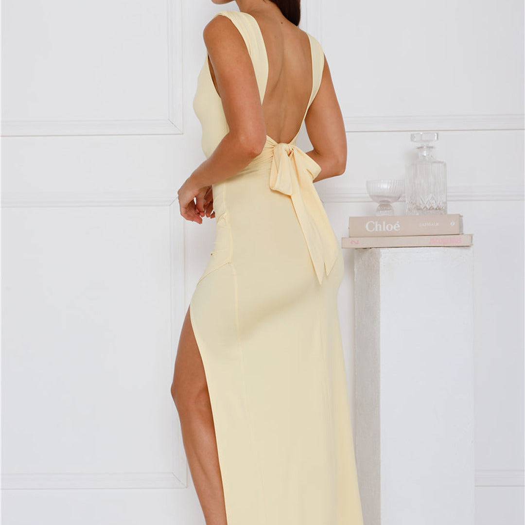 Elegantes Maxikleid mit Schlitz | Sommer