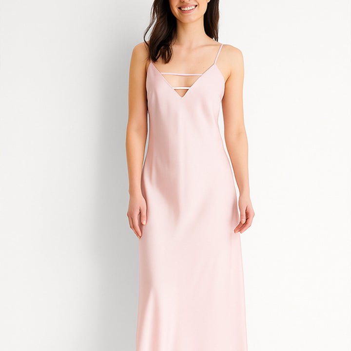 Elegantes Sommerkleid mit V-Ausschnitt | Midi