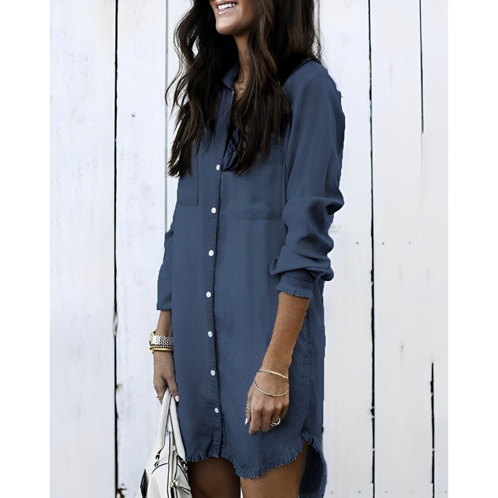 Kaelis | Damen Elegantes Hemdkleid | Mini