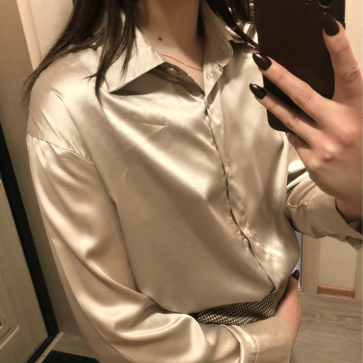 Elegante Bluse mit Knopfleiste | Langarm