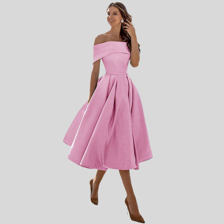 Melanie | Damen Mode Trägerlos Partykleid | Lässig