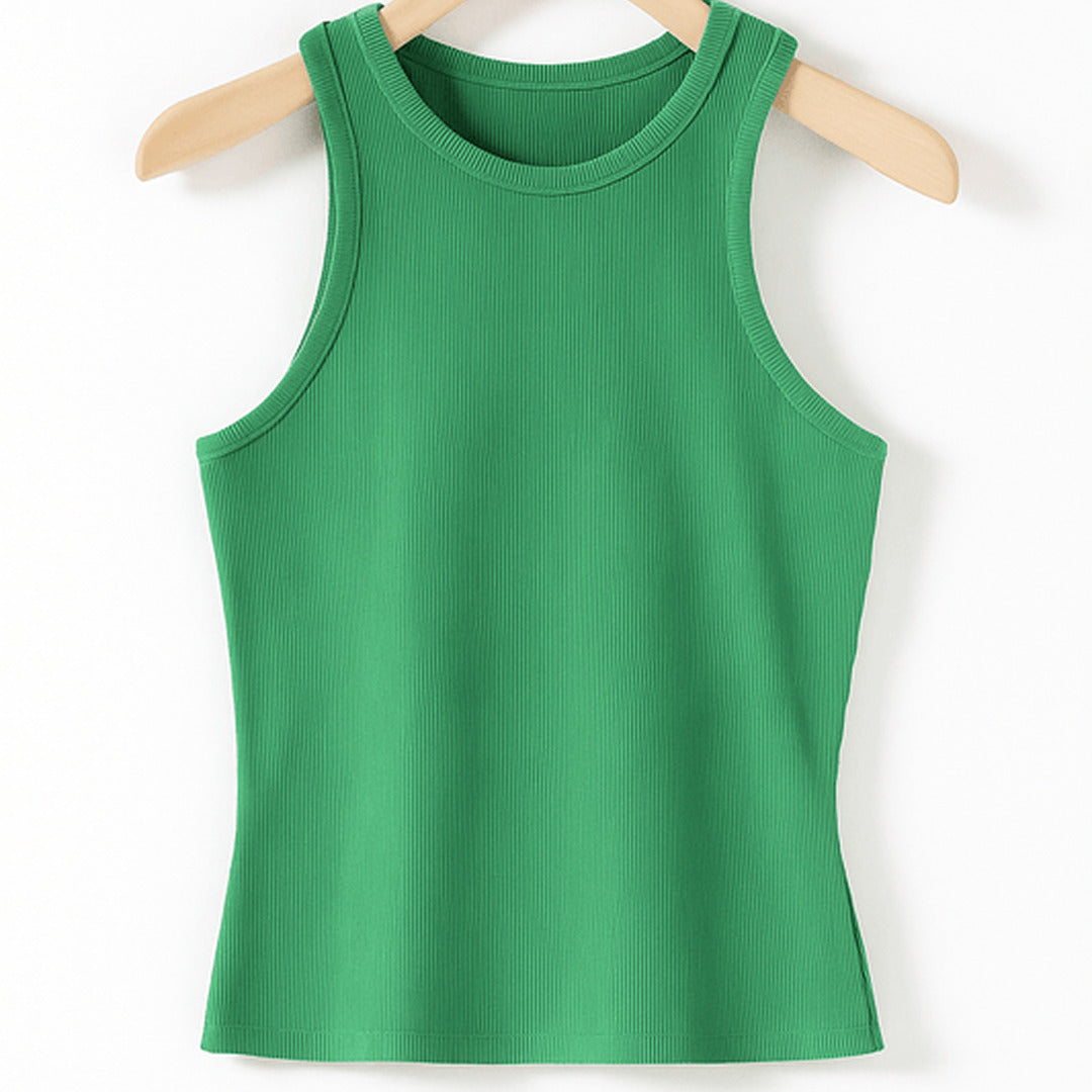 Elegantes geripptes Tanktop | Ärmellos