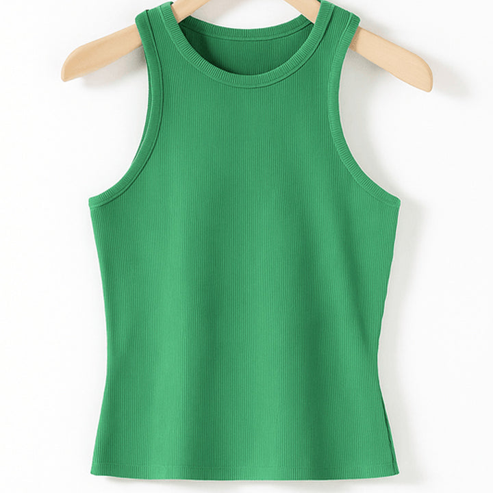Elegantes geripptes Tanktop | Ärmellos