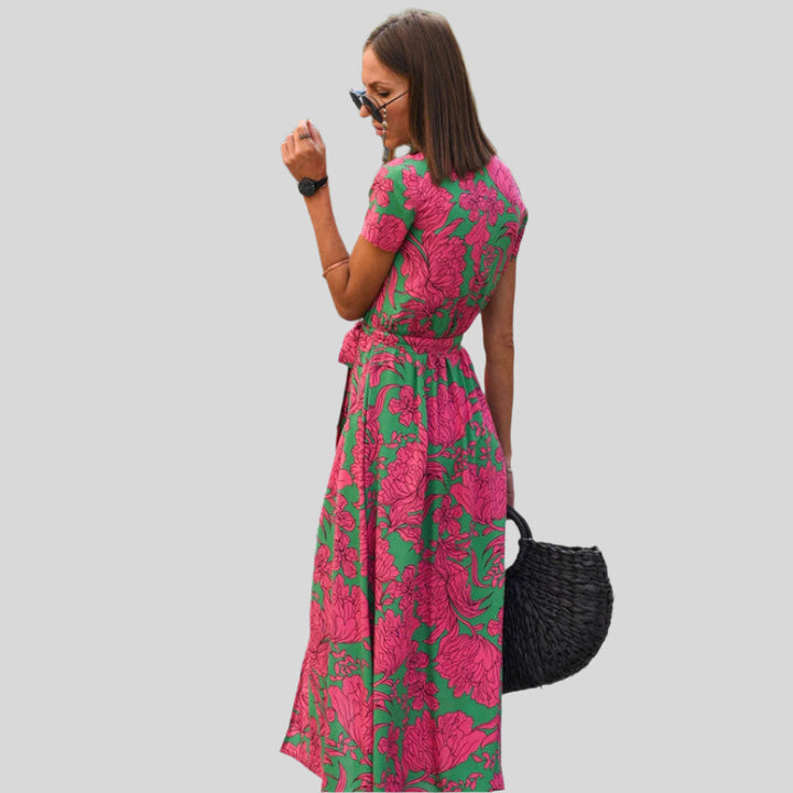 Wilma | Damen Bequemes Blumenkleid | Maxi