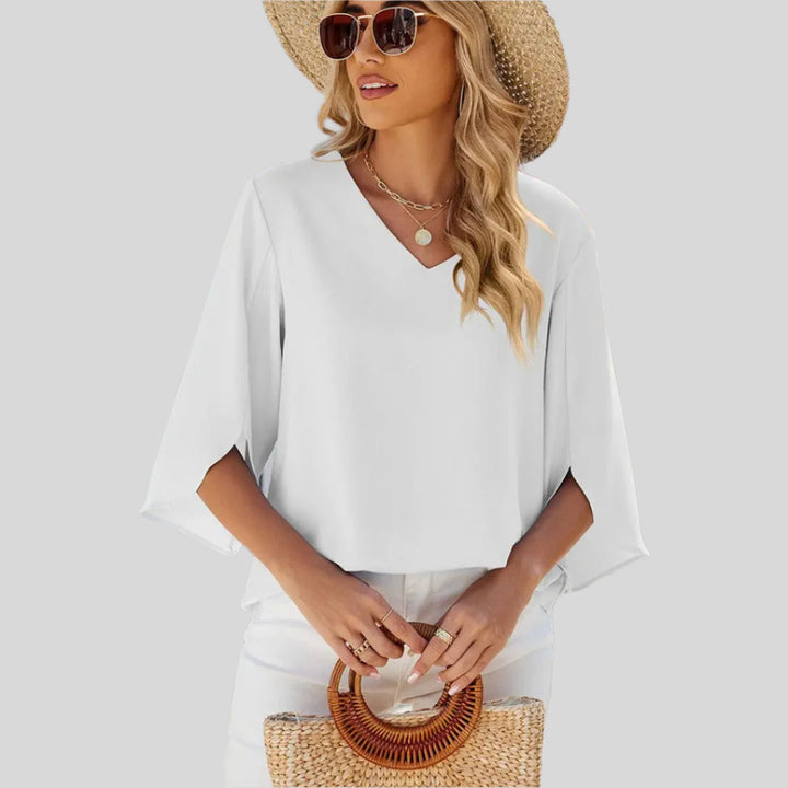 Elegante Bluse | V-Ausschnitt