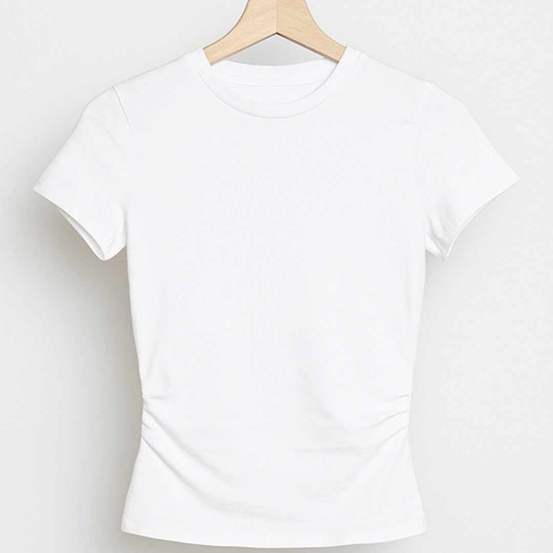 Elegantes Crop-Top mit Rundhalsausschnitt | Kurzarm