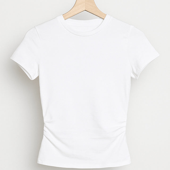 Elegantes Crop-Top mit Rundhalsausschnitt | Kurzarm