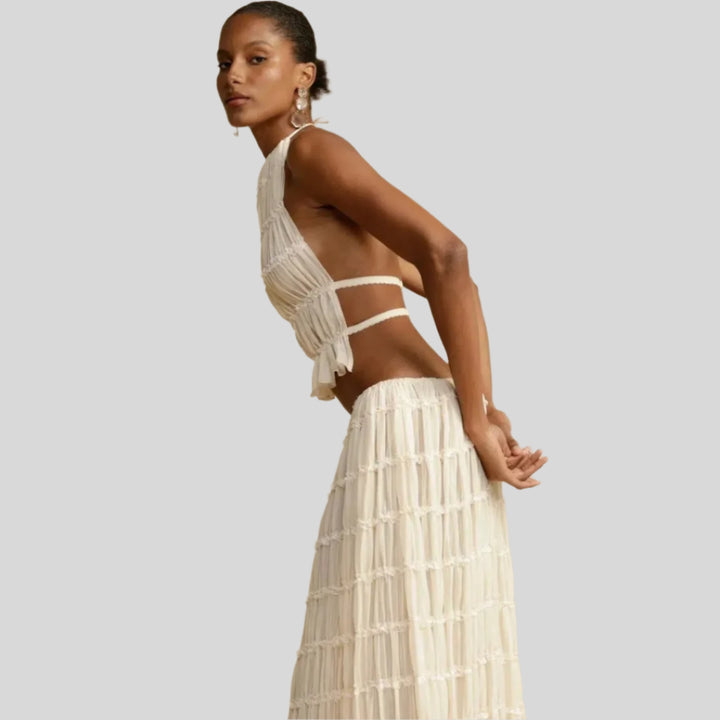 Ysella | Damen Leichtes Zweiteiliges Set | Elegant