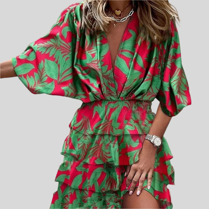 Jessamine | Damen Elegantes Bedrucktes Kleid | Mini