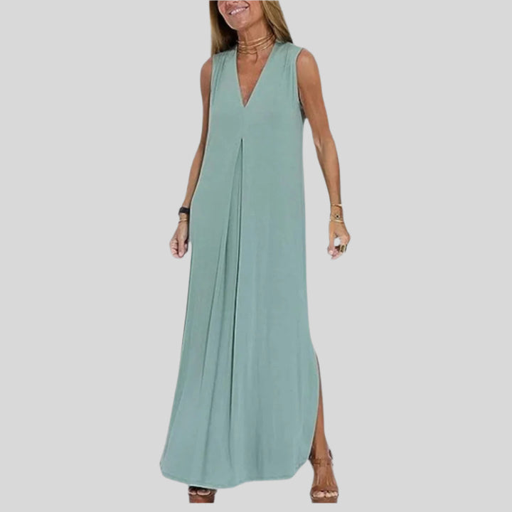 Eniee | Damen Elegantes Ärmellos Sommerkleid | Maxi