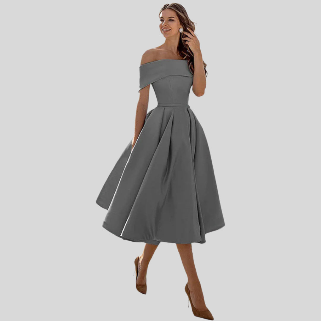 Melanie | Damen Mode Trägerlos Partykleid | Lässig
