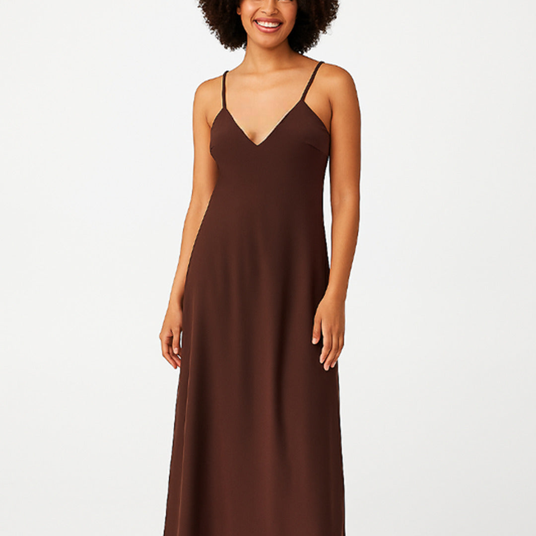 Elegantes Sommerkleid mit V-Ausschnitt | Midi