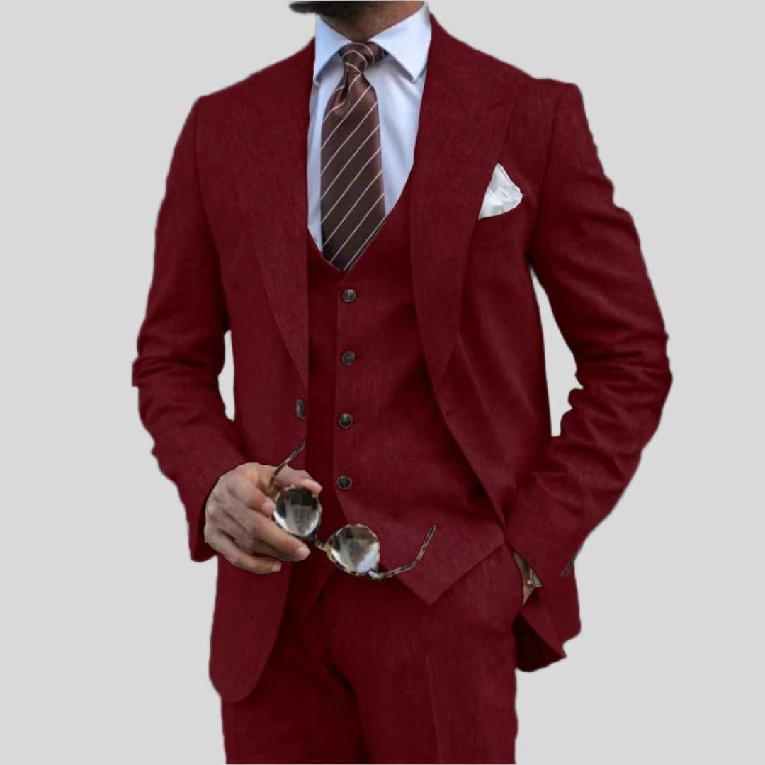 Malte | Herren Elegantes 3-teiliges Anzug-Set | Stilvoll