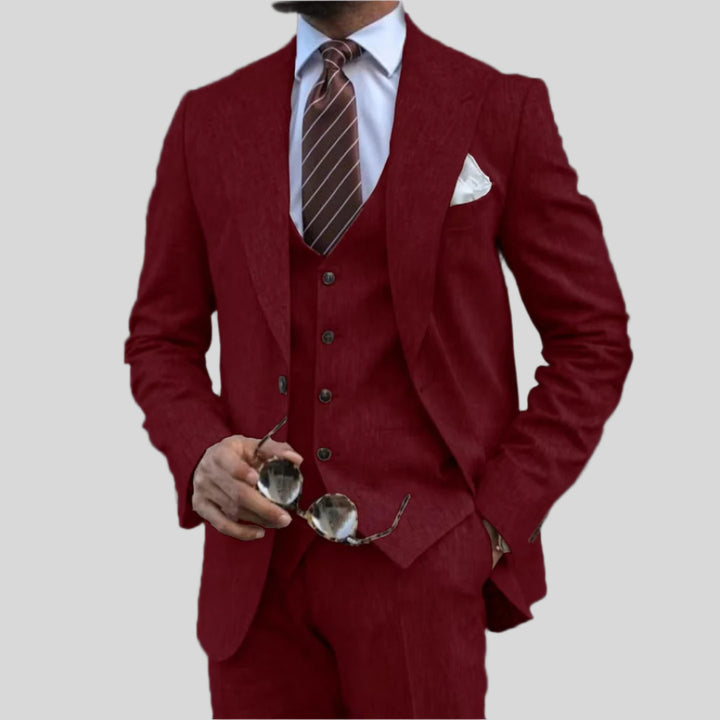 Malte | Herren Elegantes 3-teiliges Anzug-Set | Stilvoll