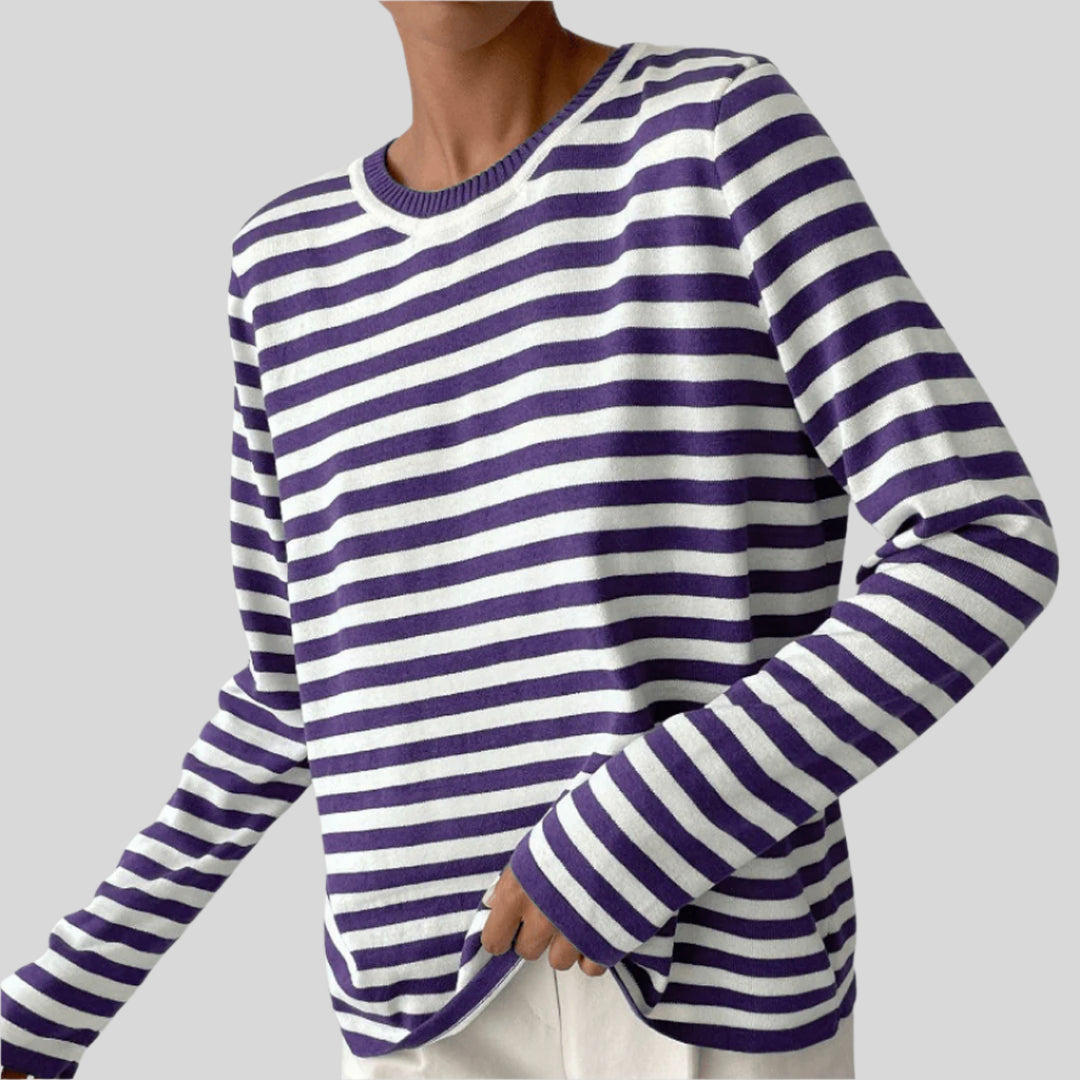 Skylar | Damen Gestreifter Pullover | Sommer