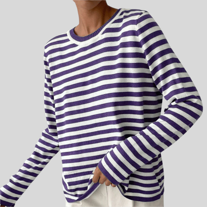 Skylar | Damen Gestreifter Pullover | Sommer