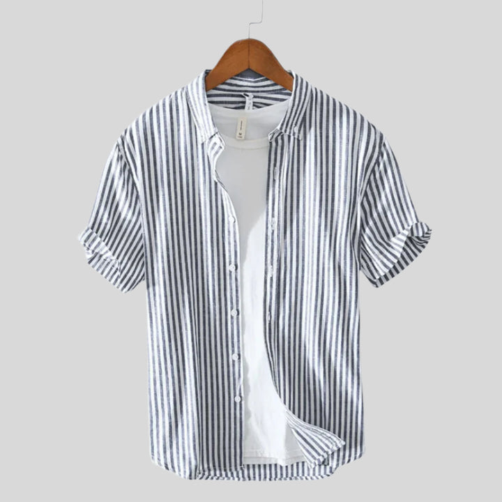 Torsten | Herren Elegantes Knopfleiste Hemd | Kurzarm