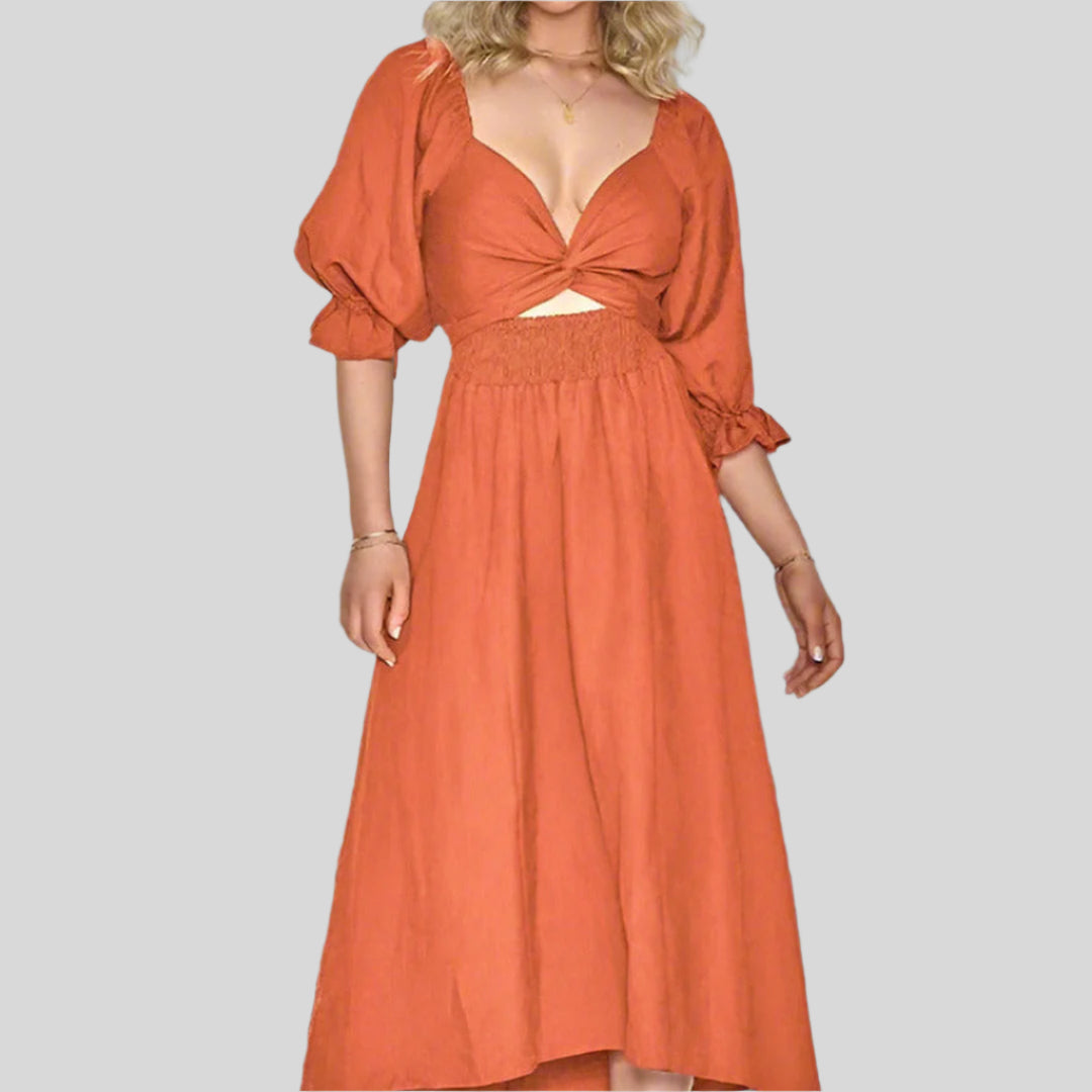 Naomi | Damen Elegant Sommerkleid | Midi