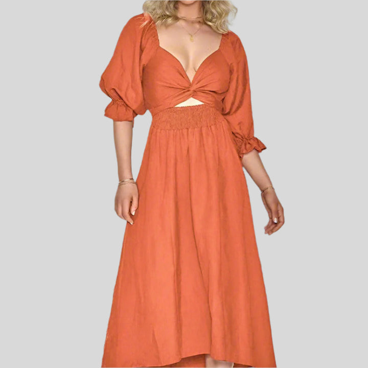 Naomi | Damen Elegant Sommerkleid | Midi