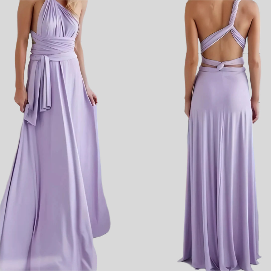Jwera | Damen Ärmelloses Wickelkleid | Maxi