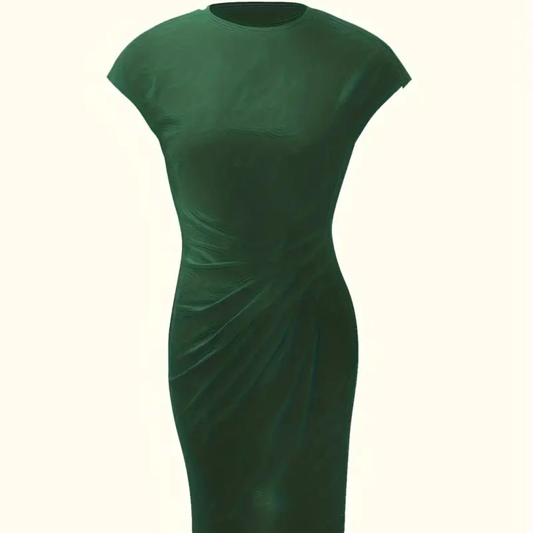 Elegantes Rundhalskleid | Midi
