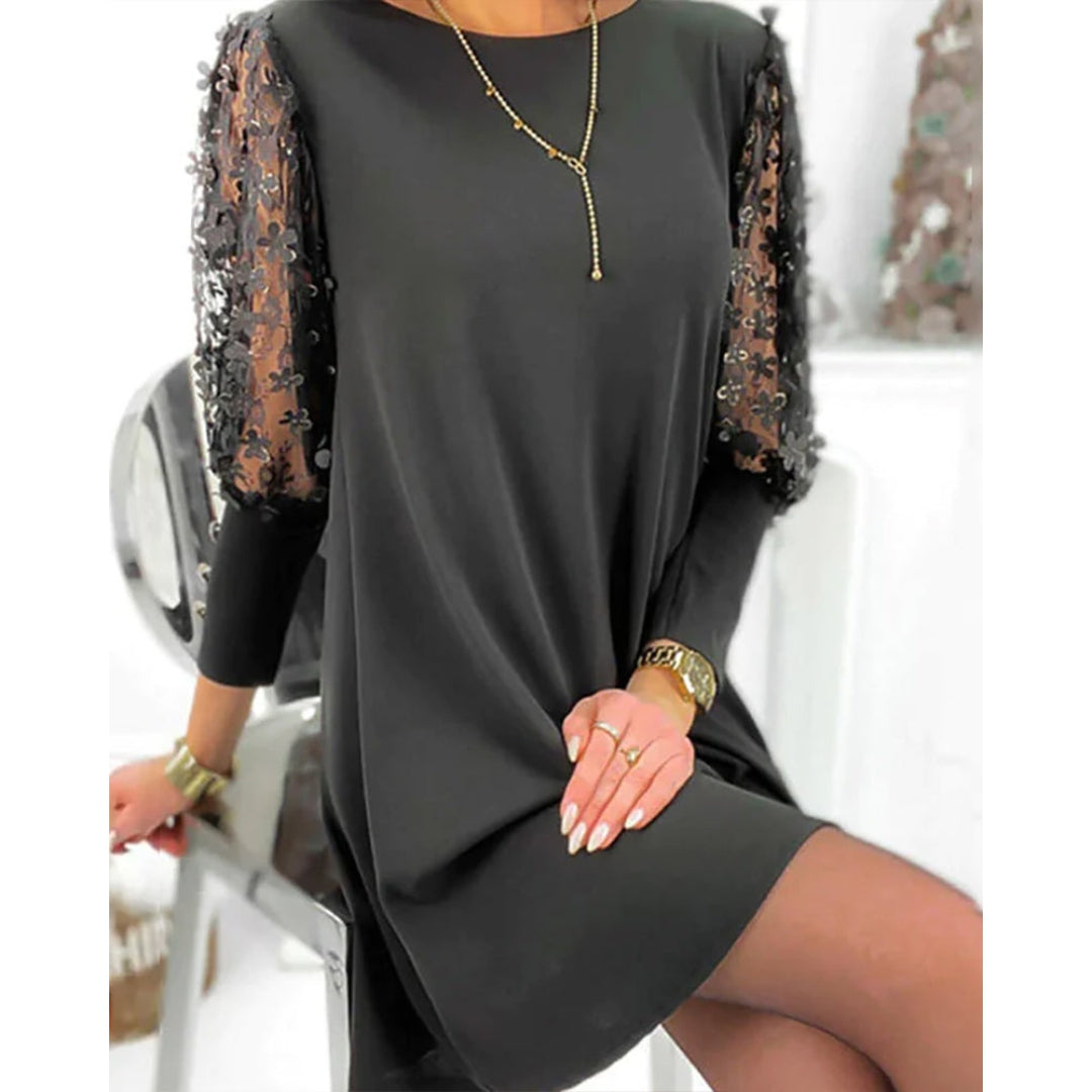 Langärmliges Sommerkleid | Mini
