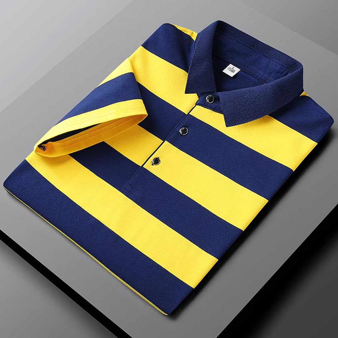 Gustave | Herren Gestreiftes Lässiges Poloshirt | Sommer