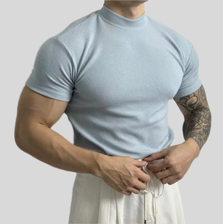 Leopold | Herren Stilvoll Muscle Fit T-Shirt | Leichtgewicht