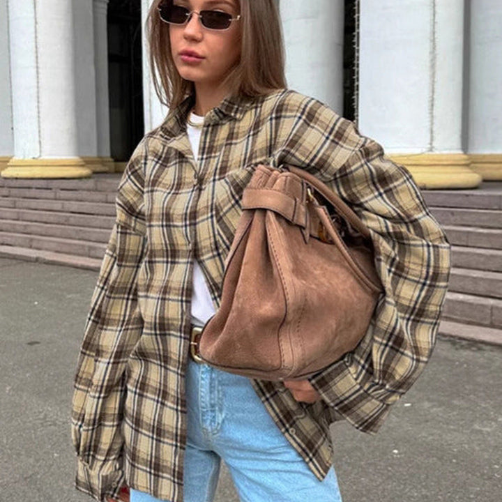 Elegantes Oversize-Karohemd | Langärmlig