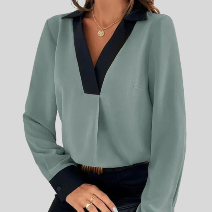 Elegante Bluse | V-Ausschnitt