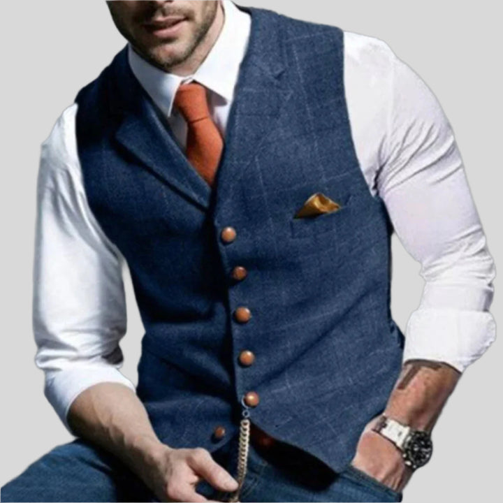 Alvin | Herren Stilvoll Vintage Weste | Trendig