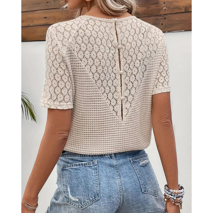 Franzi | Damen Elegante Bluse | Kurzarm