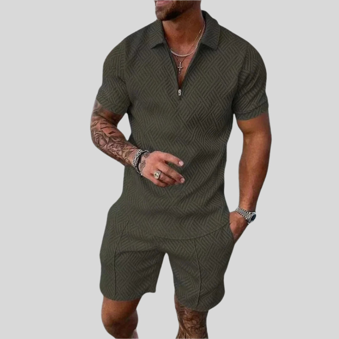 Theo | Herren Sportliches Zweiteiliges Set | Shorts